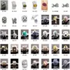 Charms de contas de prata 925 de alta qualidade Big Hole Contas soltas para pandora DIY Charm Bracelet Jewelry 500pcs lote misturado 317e