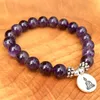 SN1062 Top Amethyst Armband Yoga Women Amethyst Jewelry Chakra Healing Crystals Addiction Insomnia Wrist Mala Beads Jewelry311r