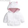 Jackets Jackets Cute Toddler Boys Girls Ear Hooded Thicken Coats Fleece Warm For Children Winter Clothes Z230721