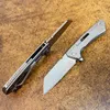 R1691 Flipper Folding Knife D2 Satin Tanto Blade CNC Stainless Steel Handle Ball Bearing Fast Open Outdoor EDC Pocket Knives MY