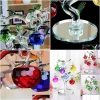 Obiekty dekoracyjne figurki szklane kryształowe jabłoni z 6pcs jabłka fengshui rzemieślnicze dekoracje domu