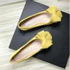 Kleid Schuhe Femme Süße Große Schleife Flats Flock Slip-Ons Für Zarte Füße Lila Grün Schuhe Quadratische Zehe Ballerina Weiche De Mujer Beige Sohle 33-48 L230721