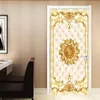 Muurstickers Europese Stijl 3D Gloden Patroon Deur Sticker Woonkamer Slaapkamer Luxe Home Decor Zelfklevende Waterdichte Poster 230720