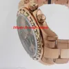Top Quality Luxury Mans Watches Stainless Steel Bracelet Men's Rose Gold Watch 116505 Pink Dial 40mm Automatic Mechanical Men318x