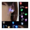 Stud Led Electronic Light Flash Earrings Hipster Novel Creative Personality Love Drop Delivery Jewelry Dhsy3