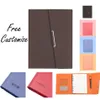 Logo Name Customize PU Leather A5 Notebook Loose leaf Diary Spiral Rings Binder Planner Office School Supplies270G