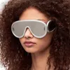 نظارة شمسية 2023 Y2K Sports Steampunk Women Men Piece Goggle Sun Glasses for Eyergle Eyewear UV400