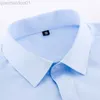 Męskie koszule Casual Shirty Męskie ukryte guziki francuskie mankiety Solidna sukienka koszula Formalne koszule z długimi rękawami (w tym mankiecie) L230721