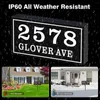 Decorative Objects Figurines Solar House Numbers Address Plaque For Home Yard Waterproof Signs Light Up Street Name Lighted Illuminated Plates 230721