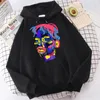 Sweats à capuche pour hommes Coloré Doodle Faces Y2K Imprimé Hommes Casual Harajuku Sweat Rétro Chapeau Corde Vêtements Drôle S-Xxl Sweat À Capuche Pour Hommes