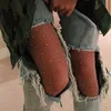 Носки чулотые сексуальные модные рыбки с бриллиантовой трусики женщины блестящие рыбь