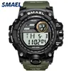 Smael Men ogląda sport Wojsko Smael's Shock Relojes Hombre Casual LED Calk Digital RandWatches Waterproof 1545D Sport Watch A236O