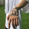 Tatouages de flamme de jus d'herbe faux tatouage imperméable pour femme hommes Hip Hop dos de tatouages de bras de main autocollants de tatouage temporaires durables