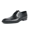 Luxe italien hommes Oxfords chaussures habillées en cuir véritable marque à la main 2023 nouveau noir élégant mariage décontracté Social chaussures homme