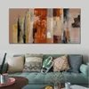 Colorful Abstract Painting on Canvas Urban Morning Art Unique Handcrafted Artwork Home Decor