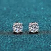 BOEYCJR 925 Classic Silver 0 5 1 1 5ct F color VVS Fine Jewelry Diamond Stud Orecchino con certificato per regalo donna 210609246w