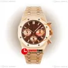 IPF 26331 ETA A7750 Автоматические хронографские мужские часы 18K Rosh Gold Brown Stick Браслет из нержавеющей стали Super Edition Herrenuhr Reloj Hombre Swisstime E5