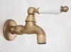 Bathroom Sink Faucets Antique Brass Single Hole Wall Mount Basin Kitchen Faucet Cold Outrood Garden Bibcock Mop Pool Taps 2av317