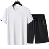 رجال swoodies sweatshirts t Shirt Shirt 2023 الموضة الصيفية للرجال وضعت قطعتين سوداء التقطي