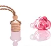 Beautifui Rose Parfymflaska Blomma Form Tomglasbil Eteriska oljor Parfym Pendant Ornament Rose Fragrance Bottles 6Styles