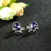 Boucles d'oreilles ER-00031 cristal autrichien accessoires pour femmes plaqué argent coréen papillon goutte en gros cadeau de mariage