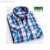 Men's Casual Shirts New Arrival Fashion Suepr Large Summer 100% Cotton Plaid Short Sleeve Men Shirts Casual Shirt Plus Size S-2XL3XL4XL5XL6XL7XL8XL L230721