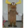 Costume della mascotte dell'alce marrone di Halloween Personaggio dei cartoni animati di peluche animale di alta qualità per adulti Taglia per adulti Carnevale di Natale Festa di compleanno Vestito operato