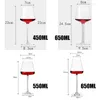 Kieliszki do wina 2PCS High-end Goblet Czerwony Szklany przybory kuchenne Water Grap Champagne Bordeaux Burgundy Wedding Square Prezent