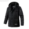 Herrenjacken Männer mit Kapuzen mit langen Jacken Männliche Wintermäntel warmer Parkas hochwertiger Mann Casual Jackets Winter im Freien Langmäntel 4xl L230721