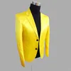 Blazer jaune hommes costumes conceptions veste hommes costumes de scène pour chanteurs vêtements danse star style robe punk rock masculino homme223C