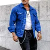 Kurtki męskie 2023 Spring Slim Corduroy Jacket Korean Casual Denim Workwear Top Ubrania dla mężczyzny