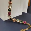 Donia Jewelry Luxury Necklace 유럽 및 미국 패션 컬러 매칭 구리 마이크로 이슬람 지르콘 팔찌 귀걸이 2 피스 241Z