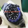 2019 роскошные часы из нержавеющей стали с PVD -покрытием Черным синим 116710 Керамическая рамка Автоматические механические мужские часы2463
