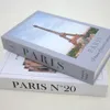 Obiekty dekoracyjne figurki moda fałszywe książki magazynowe pudełko nowoczesna symulacja książka domowa luksusowa dekoracja salonu Paris York 230721