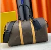 10A Borse da viaggio Keepall 35cm di alta qualità originali Mono Shadow Borsa unisex in vera pelle borsa piccola borsa da viaggio Borse per la spesa per le vacanze del fine settimana Fiore nero