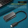 USB Type C Video Cable Converter 4K USB3.1 USB TypeC till HDTV Kompatibel Adapterkabeltelefon Skärmadapter för MacBook