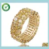 Hip Hop Jewelry Mens Luxury Designer Diamond Finger Ring Rapper Gold Pandora Style Charms Women Love Engagement Wedding Q67FS With282W