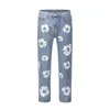 Brand de fleurs blanches Jeans jeans en denim veste florale de lecture en mousse de marque de marque de marque Femmes Puffle imprimées Pullover en difficulté Kapok 5pi7 5aiq 4VG8 PDPH