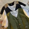 Heren Vesten Trui Vest Mannen Cargo Lente Retro Mouwloos Uitloper All-Match M-3XL Legergroen V-hals Single Breasted Kleding Knappe Man 230721