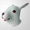 Party Masks Halloween Cosplay Animal Mask Latex Rabbit Bunny Disguises of Rabbits Face Head 230721