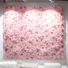 40x60cm panneaux de fleurs artificielles décoration de mariage toile de fond Champagne soie Rose fausses fleurs hortensia mur 24pcs234T