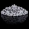Błyszczące krysztarne księżniczka koronna tiars shidal głowica grzebień do włosów klip ślubny biżuteria panna młoda PROMS 2503