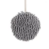 Towel Kitchen Hand Towels Ball Quick Dry Chenille Fiber Handball With Hanging Loops Soft Fuzzy Lint-free For Bathroom Useful Things