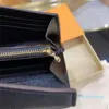 Designer -Luxury high-end classic letter pattern wallet with frame ladies leather rectangular flip wallet clutch