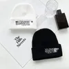 Korean Super Popular Knitted Hat Men's Oversized Head Circumference Embroidered Pullover Autumn and Winter Hat Curling Woolen Caps