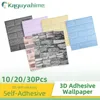 壁ステッカーKPS 102030PCS 3Dエンボス加工された自己接着剤防水壁紙ホームルームDIY装飾デカールポスト230720