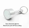 Gadget da esterno Colore argento Forza magnetica super forte Magnete in metallo Controllo Chiavi della macchina Portachiavi Anello diviso Tasca Portachiavi Supporto sospeso Attrezzi esterni portatili