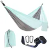 Camp Furniture 210T Nylon Spinning Cloth Color Matching Ultra-light Outdoor Hanging Bed Camping Single And Double Breathable Rope Hammock