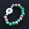 Kids Girls 15cm Length Colorful Glass Beads 18mm Snap Buttons Bracelet For Children Mix Colors 30pcs lot277s