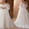 2022 wedding dress simple and generous style one word neck slim and comfortable solid color long skirt3374